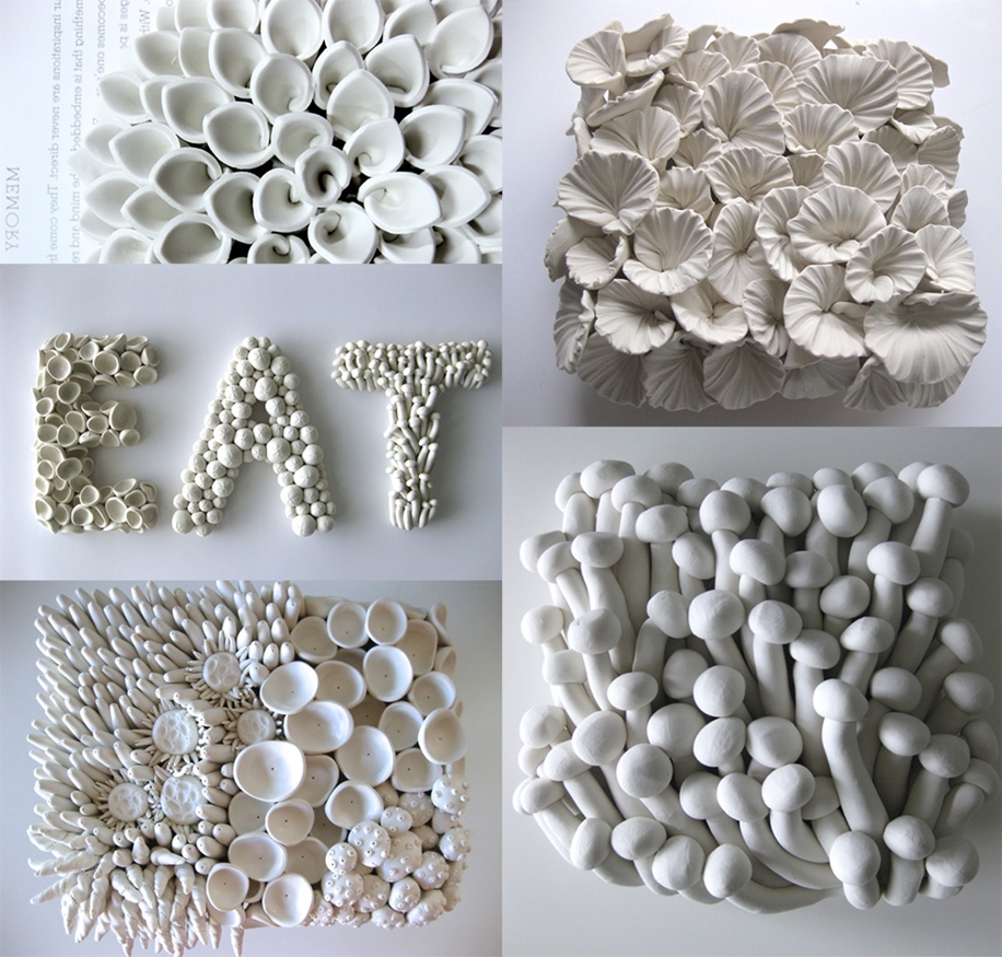 Polymer Flower Sculptures and Tiles by Angela Schwer 02