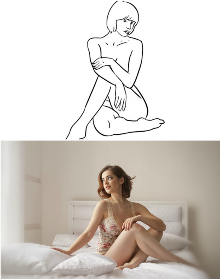 20 successful female poses for the photoshoot 08