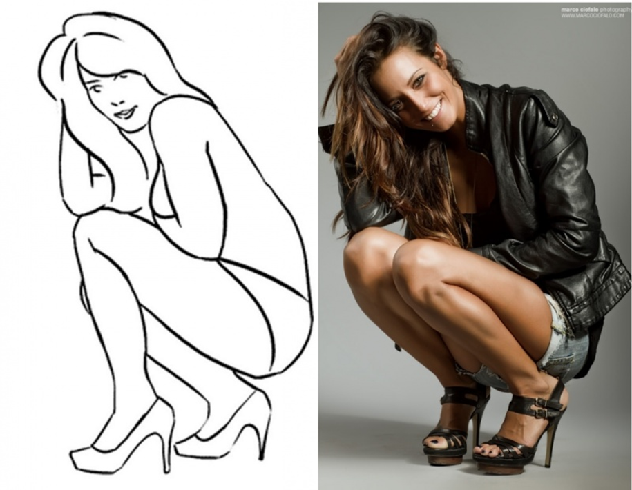 20 successful female poses for the photoshoot 17