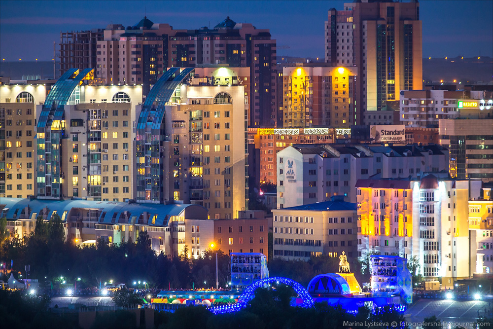 Evening Astana from the height 33