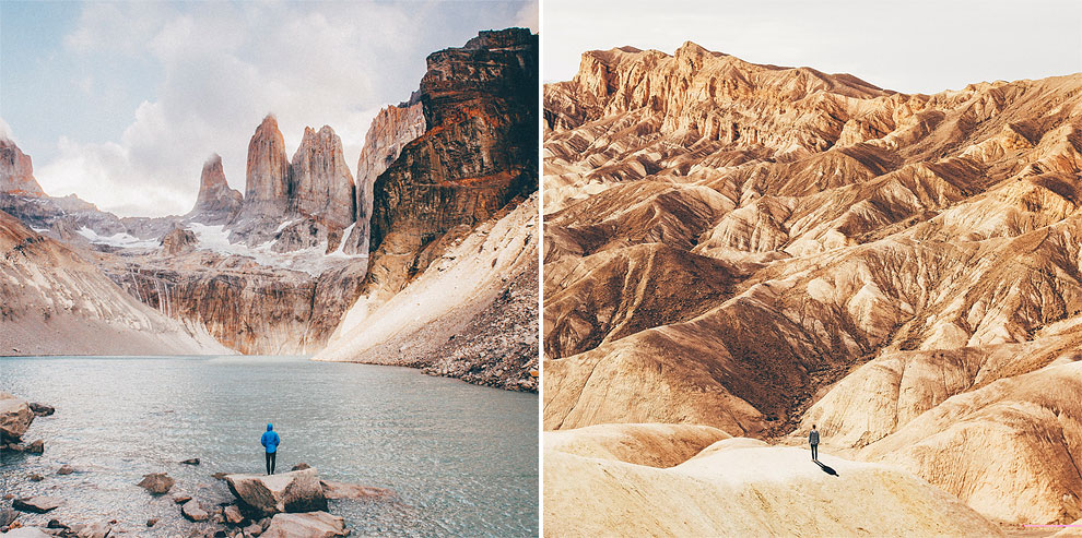 Epic landscapes in which the photographer highlights the scale with people 01