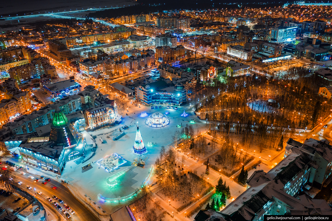 Ханты-Мансийск с высоты — город пирамид и мамонтов