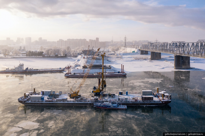 Как строят 4-й мост в Новосибирске 