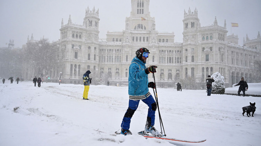 Снегопад в Мадриде 