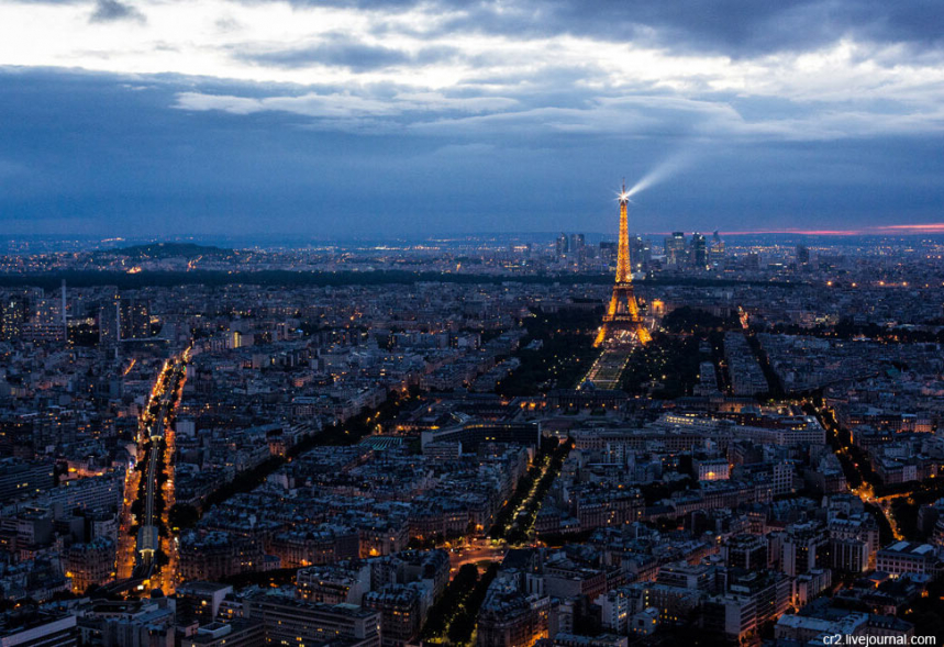 Париж с высоты башни Монпарнас 