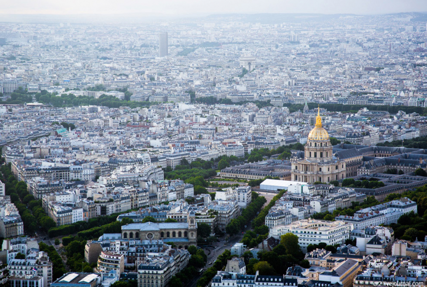 Париж с высоты башни Монпарнас 